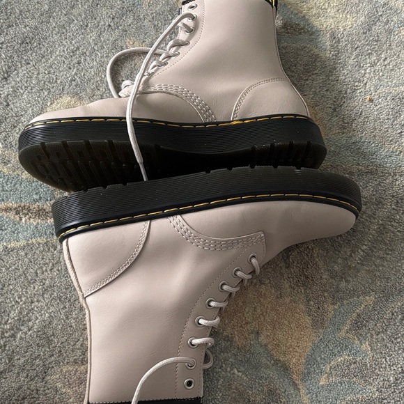 Dr. Martens Beige Leather Boots - Picture 2 of 8
